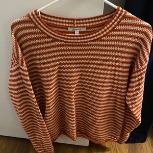 Madewell crewneck striped sweater rust
